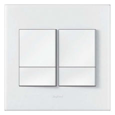 Legrand 羅格朗 Arteor 方形 Simple 素色 4開關 白色, 1個