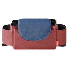 JOYMULTI 現代雙色多功能防水嬰兒車收納整理尿布包, 紅色, 1個