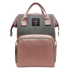 JOYMULTI 輕便防水尿布後揹包, 煙燻粉, 1個