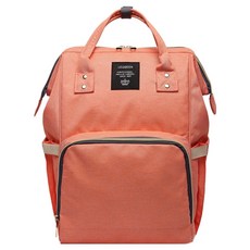 르퀸 조이멀티 가벼운 방수 기저귀 백팩, 오렌지, 1개