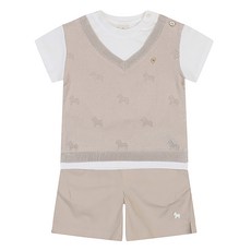 ETTOI 童款Aster配色針織背心+褲子套裝