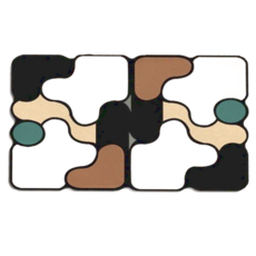 理享家 幾何拼接瞬硅藻土腳踏軟地墊 快速吸水 易清洗 柔軟舒適 防滑, 1個, 赤白橡