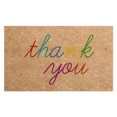KOKA 牛皮紙感謝 thank you 卡片, 02, 100個
