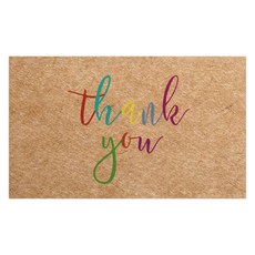 꼬까 크라프트지 감사 thank you 카드, 03, 100개