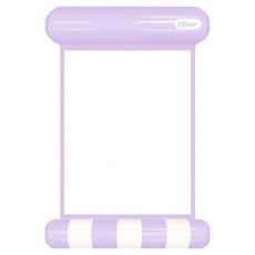 Libear 條紋風吊床泳圈, 紫色, 1個