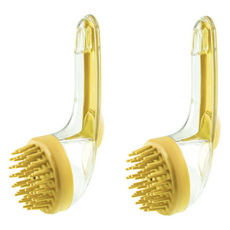 산이내린 롱핸들 프레스 리퀴드 브러쉬, 2개, 레몬옐로우