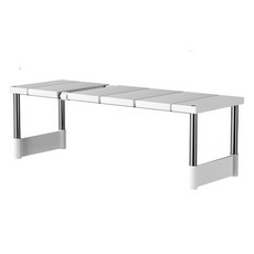 Benhome 多功能可調節水槽廚房置物架, 白色, 1層, 1個