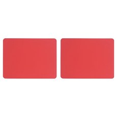 생활과주방 심플 실리콘 테이블 방수 논슬립 식탁 매트, 레드, 2개, 40 x 30 cm