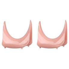 요고모지 U자형 냄비뚜껑 조리도구 거치대, 핑크, 2개