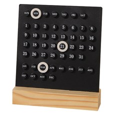 노바리움 책상 인테리어 소품 디자인 탁상 달력 사각형, 블랙, 1개