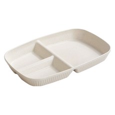 Novarium長方形3格餐盤, 白色, 1個