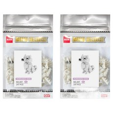 닥터스타 와이즈호크 나노블럭 아이누견D 697-A1dr, 혼합색상, 2개