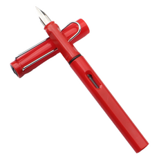 B2WIN 文具 學用品 筆, 1個, 紅色 塑膠 替換式 鋼筆 粗尖