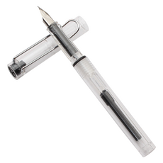 B2WIN 文具 學用品 筆, 1個, 透明 塑膠 替換式 鋼筆 粗尖