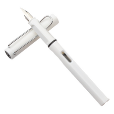 B2WIN 文具 學用品 筆, 1個, 白色 塑膠 替換式 鋼筆 細尖