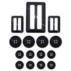 동대문단추왕 트렌치코트 교체용 버클 50mm + 25mm 2p + 단추 25mm 4p + 단추 18mm 8p 세트 1, 네이비, 1세트