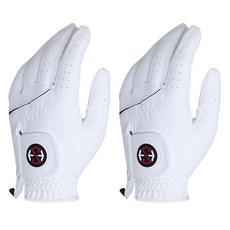 세븐힐스 남성용 아이리스 컬러 골프장갑 왼손용, 화이트, 2개