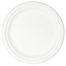 파피루스 일회용 사탕수수 펄프 캠핑 접시 26cm 화이트 P-005, 1개입, 50개