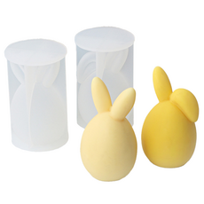 Fix9 矽膠樹脂模具 折疊兔 2入, 單一顏色