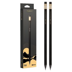 Nusign 高級黑色橡皮擦鉛筆 10入, 1套, HB