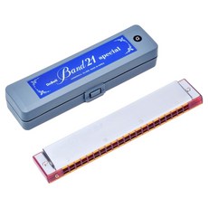 DABell 複音口琴 Band 21 Special No.1008 G調, 三價鉻電鍍銀色(蓋板), 透明棕色(琴身), 灰色(琴盒), 1個