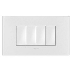 Legrand 羅格朗 配線裝置 Arteor Simple 長方形 單色 白色 橫式 4開 開關, 1個