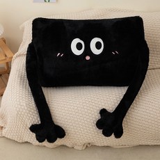 soonZAM 可愛眼睛角色玩偶抱枕, 黑色
