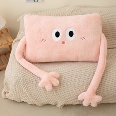 soonZAM 可愛眼睛角色玩偶抱枕, 粉紅色