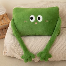 soonZAM 可愛眼睛角色玩偶抱枕, 綠色
