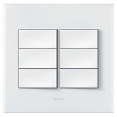 Legrand 羅格朗 歐洲配線器具 Arteor 韓式 Simple 長方形 單色 6開關 白色, 1個