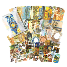 爸爸的心意 手帳裝飾 復古風格貼紙 200張套組, 1套, 繪畫