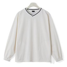 M.N.C 男女通用彈性防風寬版V領大學T MDMU464WS