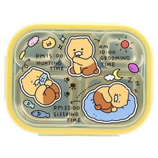 LiLFANT Kakao 春植 寬版 5格 不鏽鋼餐盤, 單一顏色, 餐盤 + 蓋子, 1個