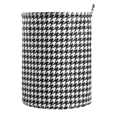 파이네스트원 패턴 접이식 빨래바구니, 클래식 하운드 투스 패턴