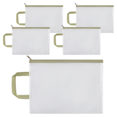 Miso-roun 附提把文件收納袋 33 x 24 cm, 5個, 綠色