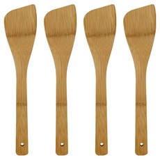 대나무 사선 뒤집개, 내츄럴, 4개