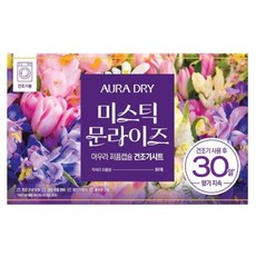 아우라 30일 향기지속 퍼퓸캡슐 건조기용 드라이시트 미스틱 문라이즈 본품, 80개입, 1개