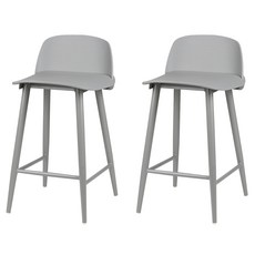 도리퍼니처 마카롱 바텐 의자, 그레이, 2개