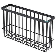 免鑽孔冰箱壁掛式收納架, 黑色, 1個