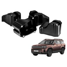 VENDICT 配件 室內車門鉸鏈保護蓋 4件組, 黑色, Santa Fe MX5, 車門