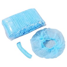 네오 일회용 모자 부직포 헤어캡 10g, 블루, 100개