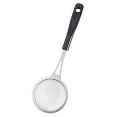 Kitchen Blooming 韓國製 304不鏽鋼 濾油勺 撈渣勺 黑色手柄, 1個