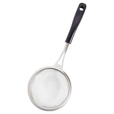 Kitchen Blooming 韓國製 304不鏽鋼 濾油勺 撈渣勺 黑色手柄, 1個