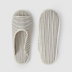 女款絎縫簡約線條可水洗客廳拖鞋, 象牙白, 1個