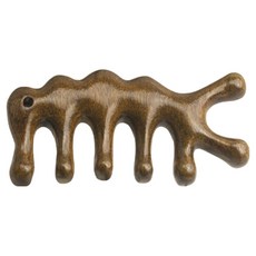 휴대용 바디 두피 눈 괄사 마사지 빗 애벌레, 1개, 고동