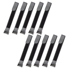 Lumiédor 堅固搭扣魔鬼氈束帶, 黑色, 10個