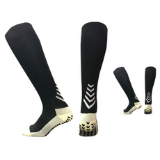 長筒防滑運動襪, 黑色, 2個