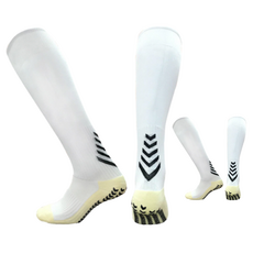 HnEx 長筒防滑足球襪, 白色, 2個