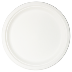 Papyrus 一次性甘蔗漿披薩盤 白色 22cm P-006, 50入, 1個