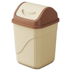 오코로 簡潔旋轉式附蓋垃圾桶, 米色